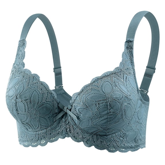 Ovbmpzd Green Womens Everyday Bras Lace Push Up Supportive No Underwire Bras,44