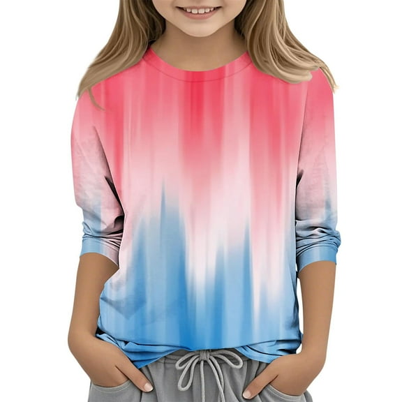 Ovbmpzd Hawaiian Boys Tops Red Summer 3/4 Sleeve Graphic Prints Blouses Tees for Girls 3 Years