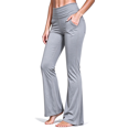 thumbnail image 1 of Ovbmpzd Ladies Womens Yoga Pants High Wasited Flared Gray Plus size Leggings Casual Tummy Control Leggings With Pockets,XL, 1 of 6
