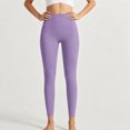 thumbnail image 1 of Ovbmpzd Ladies Yoga Pants for Women Slim-Leg Petite Purple Leggings Casual High Waist Long Leggings,M, 1 of 6
