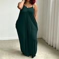 thumbnail image 1 of Ovbmpzd Long Womens Dresses Summer Plus Size Tunic Army Green Sundress Dresses Casual Sleeveless V-Neck Dresses Summer Dresses,XXL, 1 of 5