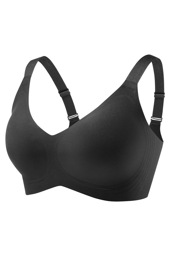 Nude Sports Bra for Everyday Black High Impact Wireless Bras Quick Dry Breathable Lightweight Sports Bras for Women,S