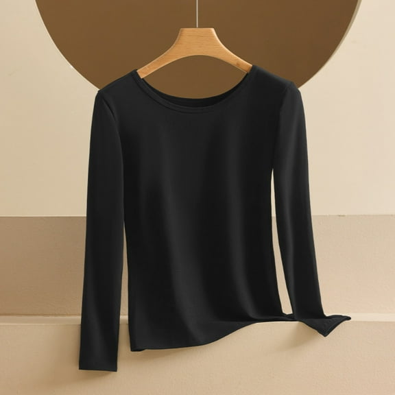 Ovbmpzd Pajamas Women Plus Size Fall 100% Cotton Nightshirt Long Sleeve Winter Black Soft Pajamas Women's Pajama Tops