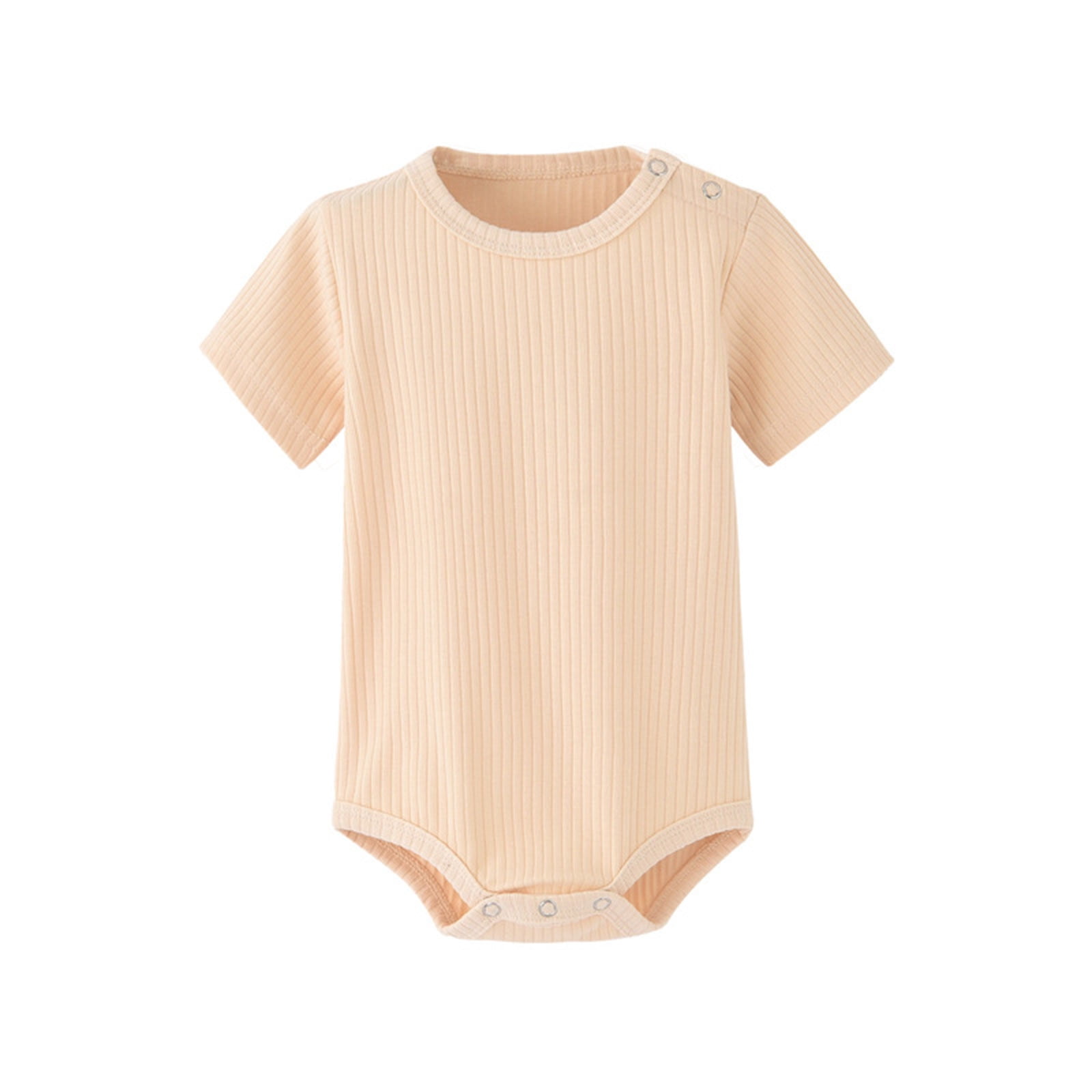 Ovbmpzd Pajamas for Kids Boys Short Sleeve Cotton Solid Bodysuit Baby