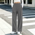 thumbnail image 1 of Ovbmpzd Petite Womens Yoga Pants Ladies Straight-Leg Gray Leggings Long Mid Waist Casual Leggings,S, 1 of 6