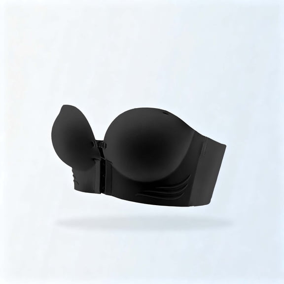 Ovbmpzd Push Up Bras for Women Wireless Demi Balconette Seamless Front Closure Soft Black Bra for Women