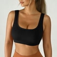 thumbnail image 1 of Ovbmpzd Ribbed Everyday Sports Bras for Women Removable Cups High Impact Black Cami Bras Yoga Running Quick-Dry Active Bras,S, 1 of 6