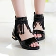 thumbnail image 1 of Ovbmpzd Sandals for Girls Size 4 Black Open Toe High Heels Dress Summer Sandals Party Wedding Adjustable Straps Dance Shoes for Little Big Kid, 1 of 6