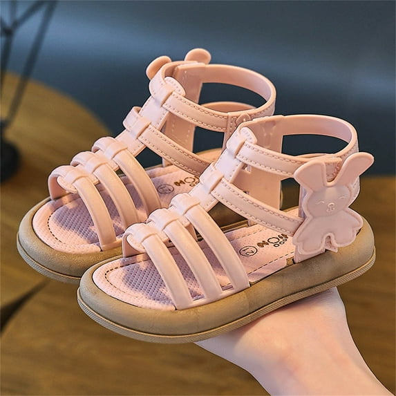 Ovbmpzd Sandals for Girls Size 8 Flat Open Toe Beach Gladiator Sandals Pool Water Summer with Strap Shoes for Little Big Kid