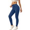 thumbnail image 1 of Ovbmpzd Slim-Leg Yoga Pants High Wasited Blue Fleece Petite Leggings Casual Tummy Control Leggings,M, 1 of 6