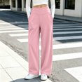thumbnail image 1 of Ovbmpzd Straight-Leg Yoga Pants Womens Ladies Pink Petite Leggings Casual Mid Waist Long Leggings,XL, 1 of 6