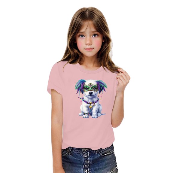 Ovbmpzd Tops for Toddler Boys Short Sleeve Funny Pink Cotton Animal Print Oversized Graphic Tees Girls Shirts 7 Years