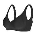 thumbnail image 1 of Ovbmpzd Triangle Bras for Women Wireless Seamless Push Up Bra Black Padded Smoothing Bra for Women, 1 of 6