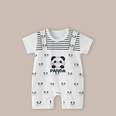 Ovbmpzd White Baby Romper Short Sleeve Cute Cotton Comfort Graphic Prints Sleep N Plays Baby Overalls 0-3 Months