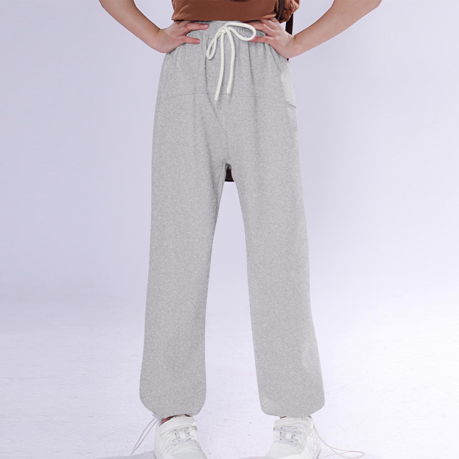 Ovbmpzd Wide Leg Toddler Pants Boys Blue Relaxed Fit Solid Cotton Drawstring Sweatpants Sweat Pants for Boys 9 Years Walmart