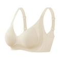 thumbnail image 1 of Ovbmpzd Wireless Bras for Women Triangle Seamless Push Up Bra Smoothing Padded Beige Bra for Women, 1 of 6