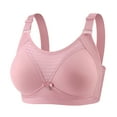 thumbnail image 1 of Ovbmpzd Women Bras Full-Figure T-Shirt Wireless Push Up Bra Pink No Underwire Comfort Full Coverage Bra for Women, 1 of 8