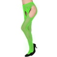 thumbnail image 1 of Ovbmpzd Women's Fishnet Tights Green Crotchless Garter Pantyhose Suspender Hollow Out Leggings Tights for Women, 1 of 2
