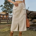 thumbnail image 1 of Ovbmpzd Women's Maxi Skirts Long Jean Yellow Denim Skirt Stretch Pencil Skirts Going Out Skirt XXL, 1 of 4