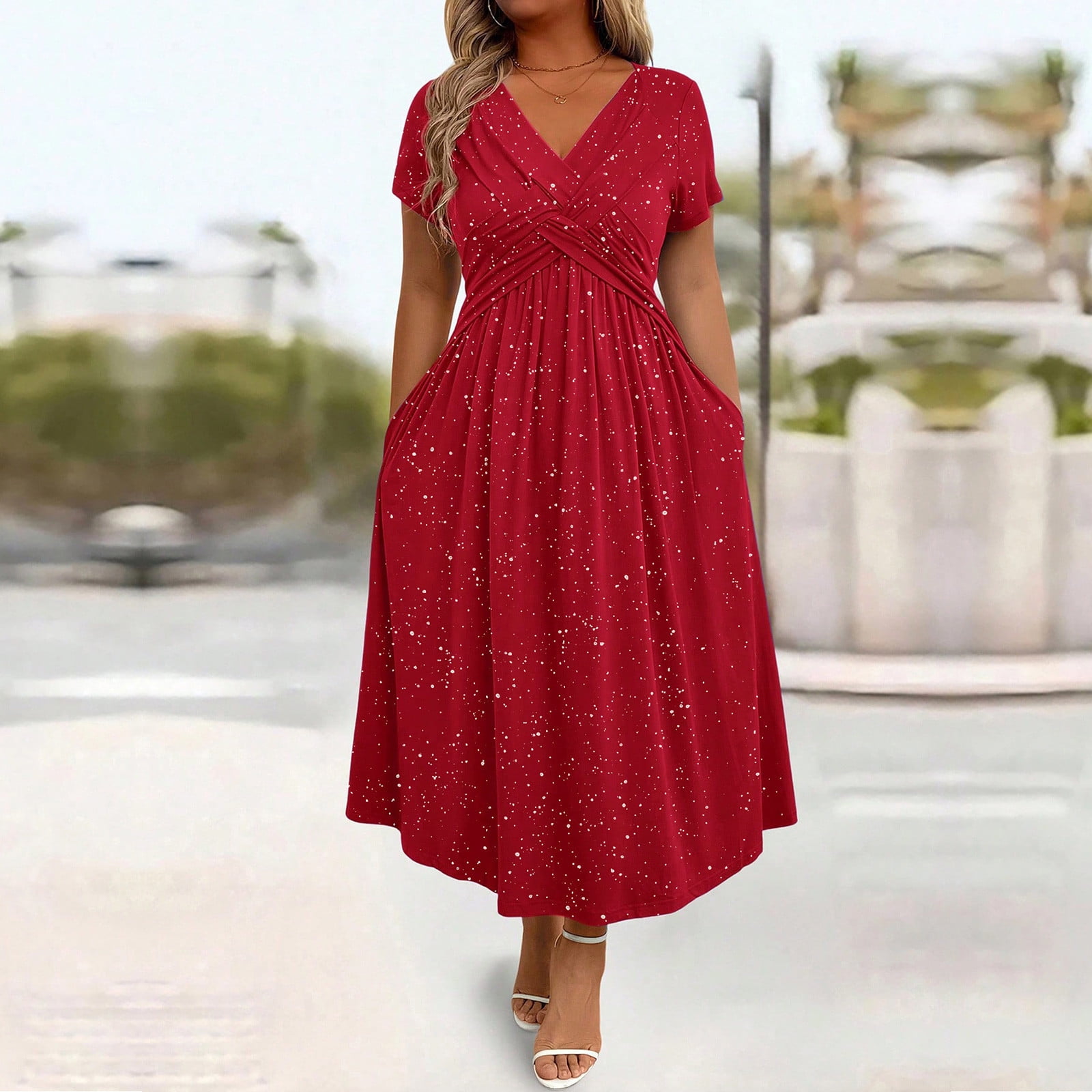 homechoice ladies dresses Amazon.com: Black Plus Size Dress for Women Summer Short Sleeve Semi Formal Fit and Flare Vintage Knee Length Ladies Flattering Sunday Church Elegant Business Casual Dress with Pockets 18W : Clothing, Shoes