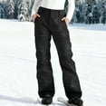 thumbnail image 1 of Ovbmpzd Womens Snow Pants Waterproof Ski Black Fleece Lined Pants Insulated Snowboard Warm Skiing Pants for Women L, 1 of 8