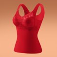 thumbnail image 1 of Ovbmpzd Womens Tank Top Red Plus Size Lace with Built in Bra Shirts Sleeveless Summer Spring Camisole Holiday Womens Tops L, 1 of 3