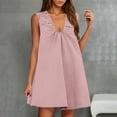 thumbnail image 1 of Ovbmpzd Wrap Dresses for Women 2026 Sleeveless Pink Midi Dress V Neck Knee Length Dresses Womens Holiday Dresses XL, 1 of 9