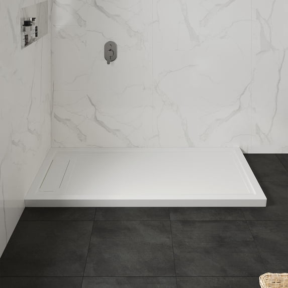 OVE 72 in. W x 36 in. D Reversible Shower Base with Hidden Side Drain