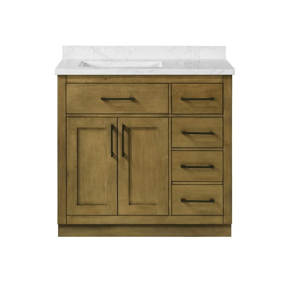 Ove Decors Athea 36 W x 22" D Freestanding Bathroom Vanity with Sink, Almond Latte