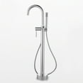 thumbnail image 1 of Ove Decors Athena Single-Handle Floor-Mounted Roman Tub Faucet with Hand Shower in Chrome, 1 of 6
