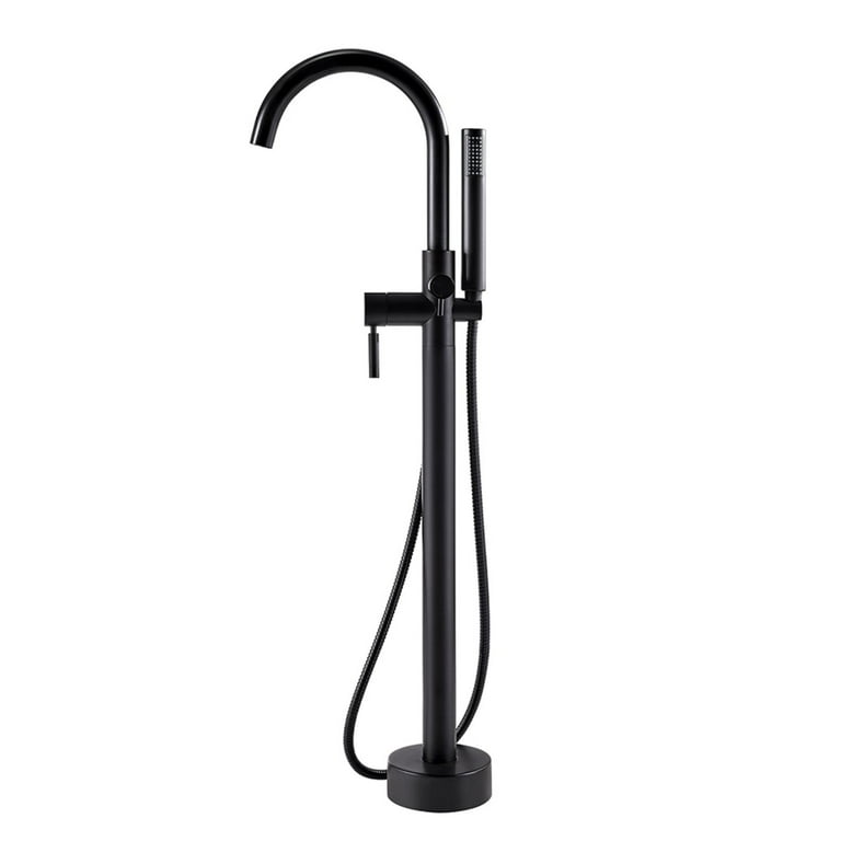 Athena Single-Handle Floor-Mounted Roman Tub Faucet with Hand Shower in Brushed Nickel Athena Single-Handle Floor-Mounted Roman Tub Faucet with Hand Shower in Brushed Nickel