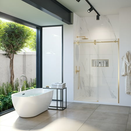 Ove Decors Ayago 59 in White Seamless Acrylic Freestanding Oval Bathtub