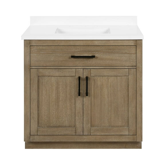 Ove Decors Bailey 36 W x 22" D Freestanding Bathroom Vanity with Sink, Driftwood Oak