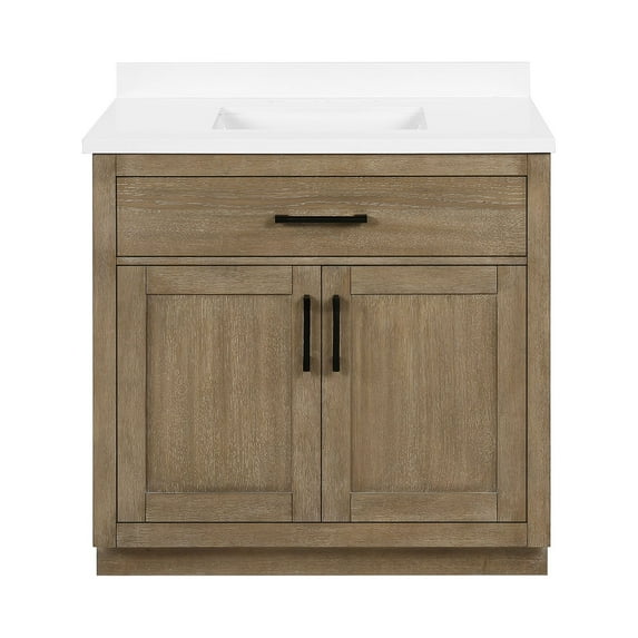 Ove Decors Bailey 36 W x 22" D Freestanding Bathroom Vanity with Sink, Driftwood Oak