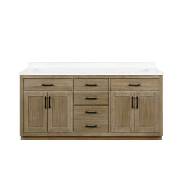 Ove Decors Bailey 72 W x 22" D Freestanding Bathroom Vanity with Double Sink, Driftwood Oak
