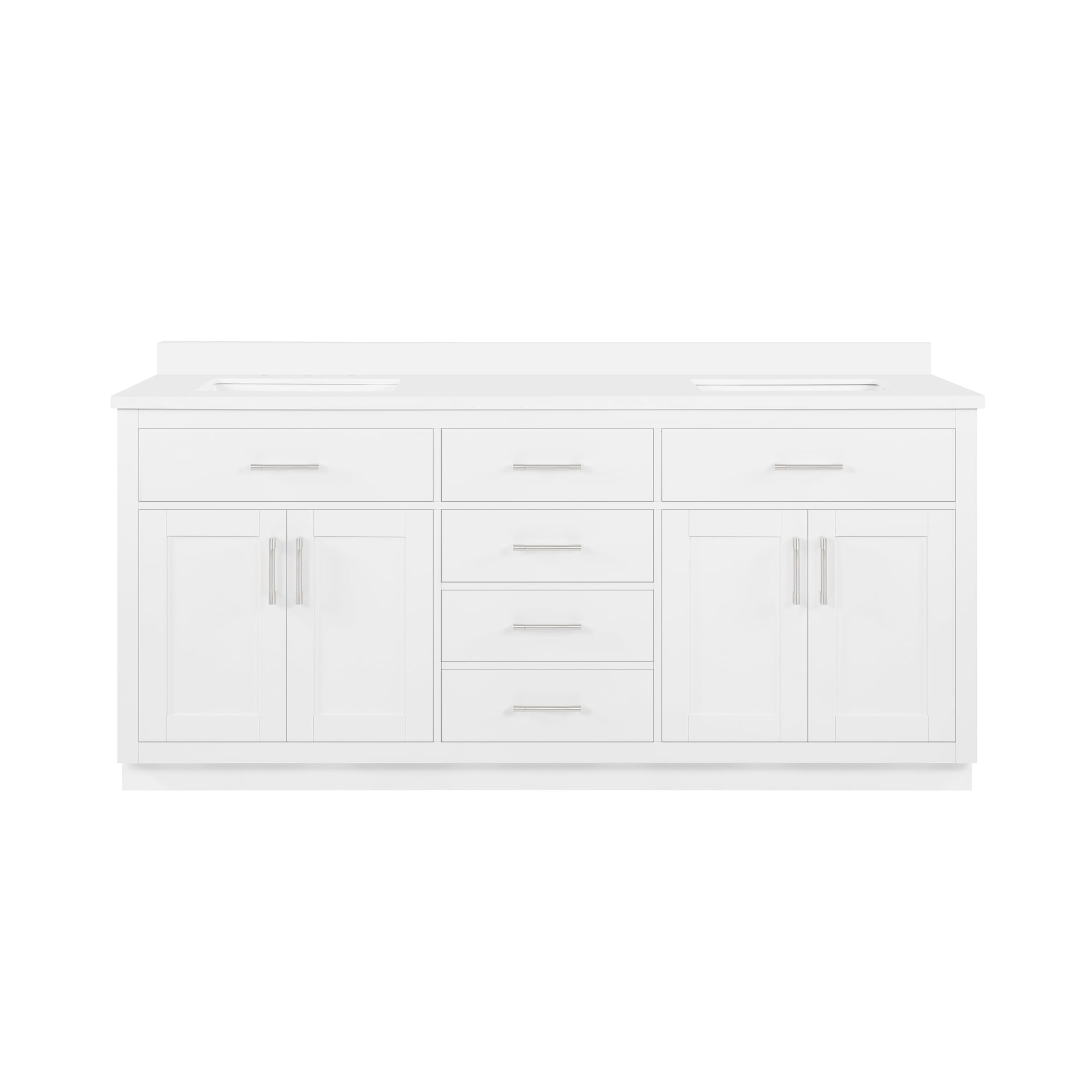 Ove Decors Bailey 72 W x 22" D Freestanding Bathroom Vanity with Double Sink, Pure White