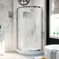 thumbnail image 1 of Ove Decors Breeze 34 in x 34 in x 77 in H Curved Corner Shower with Clear Glass & Shower Base and Chrome Hardware, 1 of 15