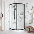 thumbnail image 1 of Ove Decors Breeze 38 in x 38 in x 77 in H Curved Corner Shower with Clear Glass & Shower Base and Matte Black Hardware, 1 of 15