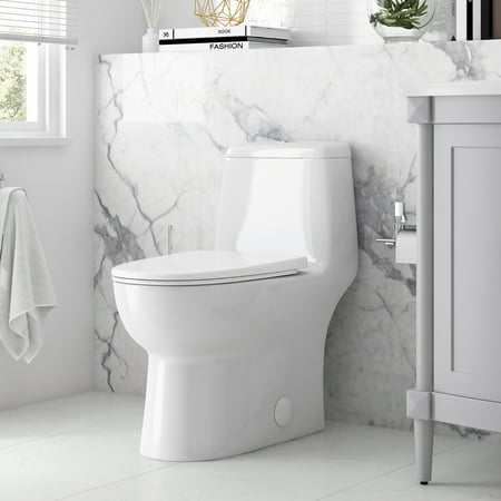 Ove Decors Jade One-Piece Elongated Toilet With Dual Flush and Soft Close Seat
