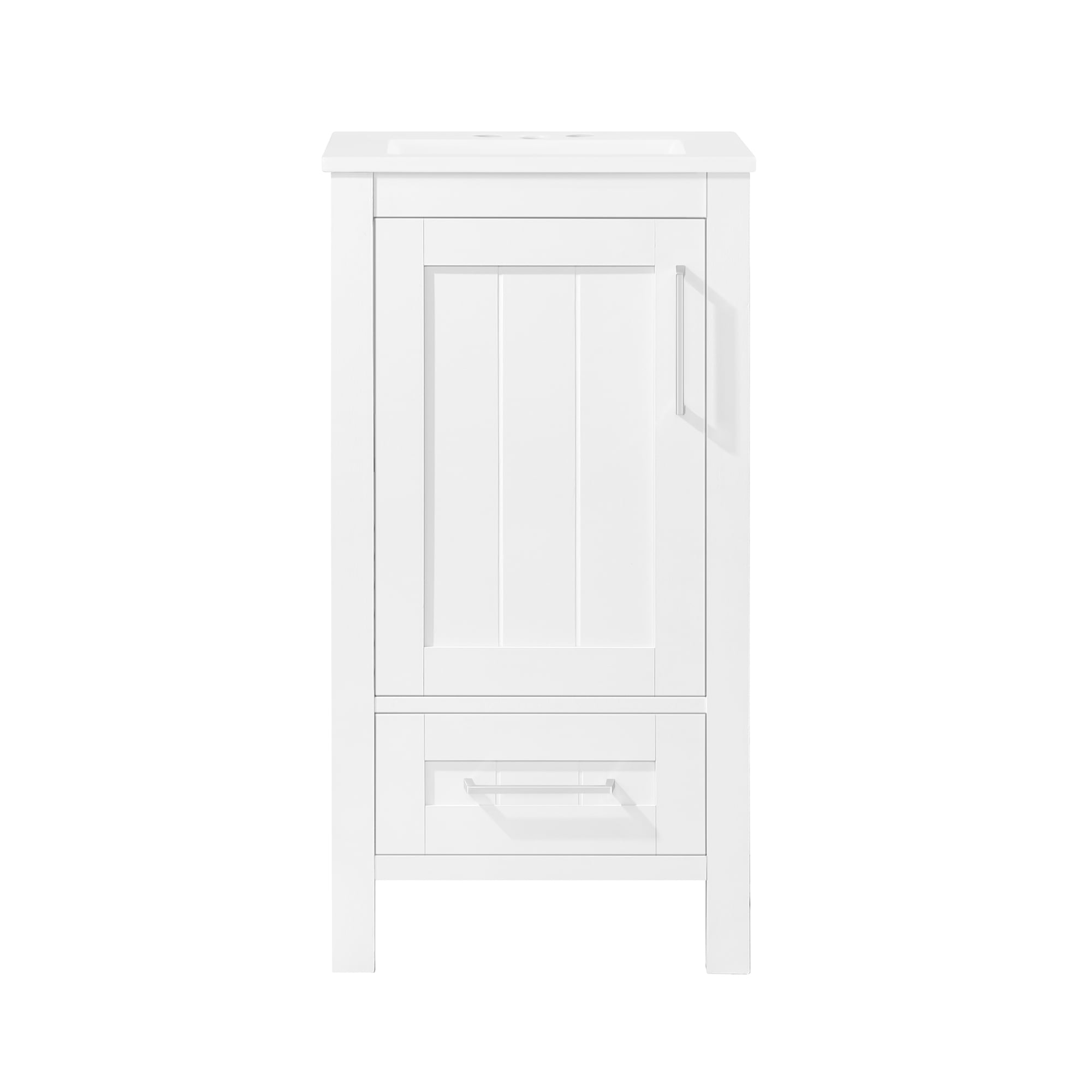 Ove Decors Kansas 18 W x 16" D Freestanding Bathroom Vanity with Sink, Pure White
