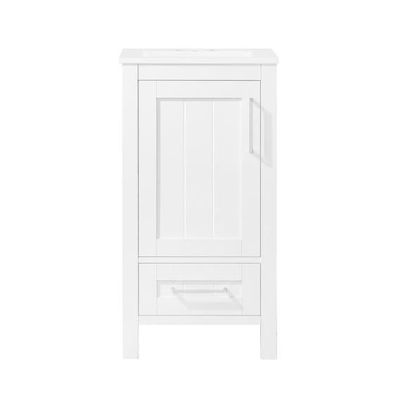 Ove Decors Kansas 18 W x 16" D Freestanding Bathroom Vanity with Sink, Pure White