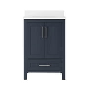 Ove Decors Kansas 24 W x 19" D Freestanding Bathroom Vanity with Sink, Midnight Blue