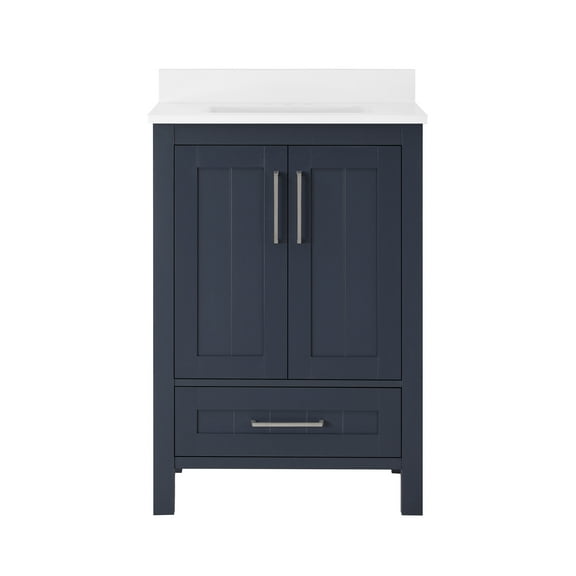 Ove Decors Kansas 24 W x 19" D Freestanding Bathroom Vanity with Sink, Midnight Blue