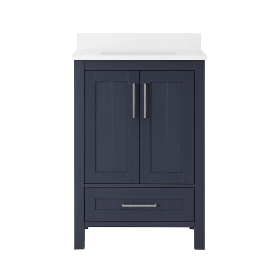 Ove Decors Kansas 24 W x 19" D Freestanding Bathroom Vanity with Sink, Midnight Blue