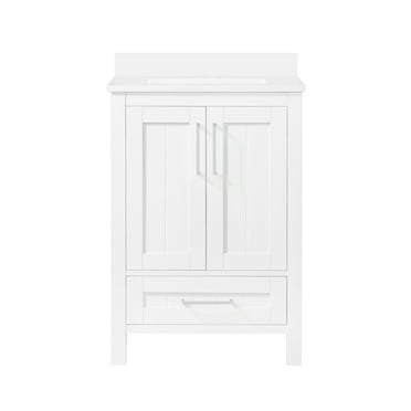 Ove Decors Kansas 24 W x 19" D Freestanding Bathroom Vanity with Sink, Pure White