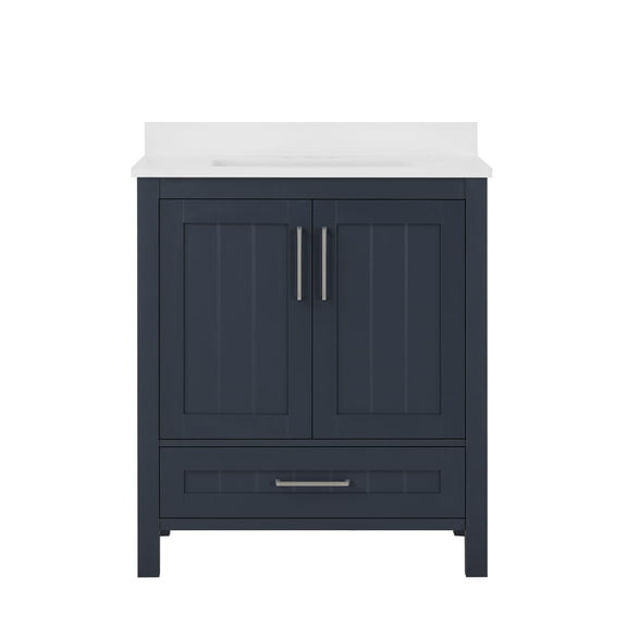 Ove Decors Kansas 30 W x 19" D Freestanding Bathroom Vanity with Sink, Midnight Blue