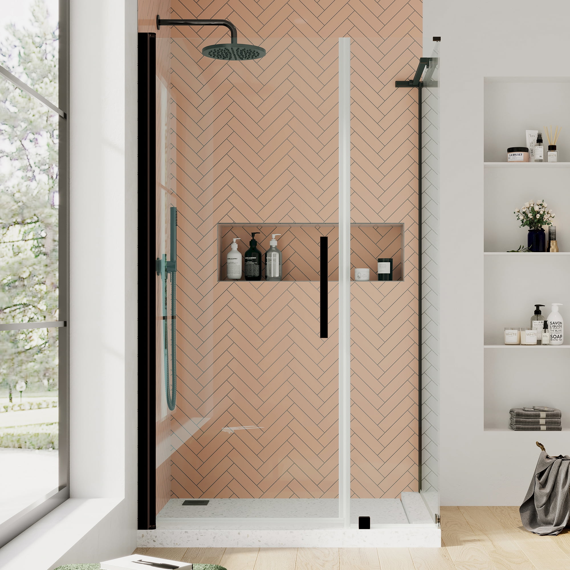 Pasadena 42.52'' W Oil Rubbed Bronze Frameless Shower Kit