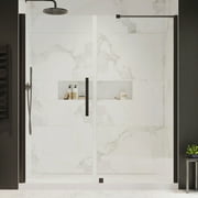 Ove Decors Pasadena 60 in. L x 32 in. W x 72 in. H Alcove Shower Kit with Pivot Frameless Shower Door in ORB and Shower Pan