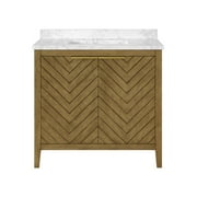 Ove Decors Roselle 36 in W x 22 in D Freestanding Bathroom Vanity with Sink, Almond Latte
