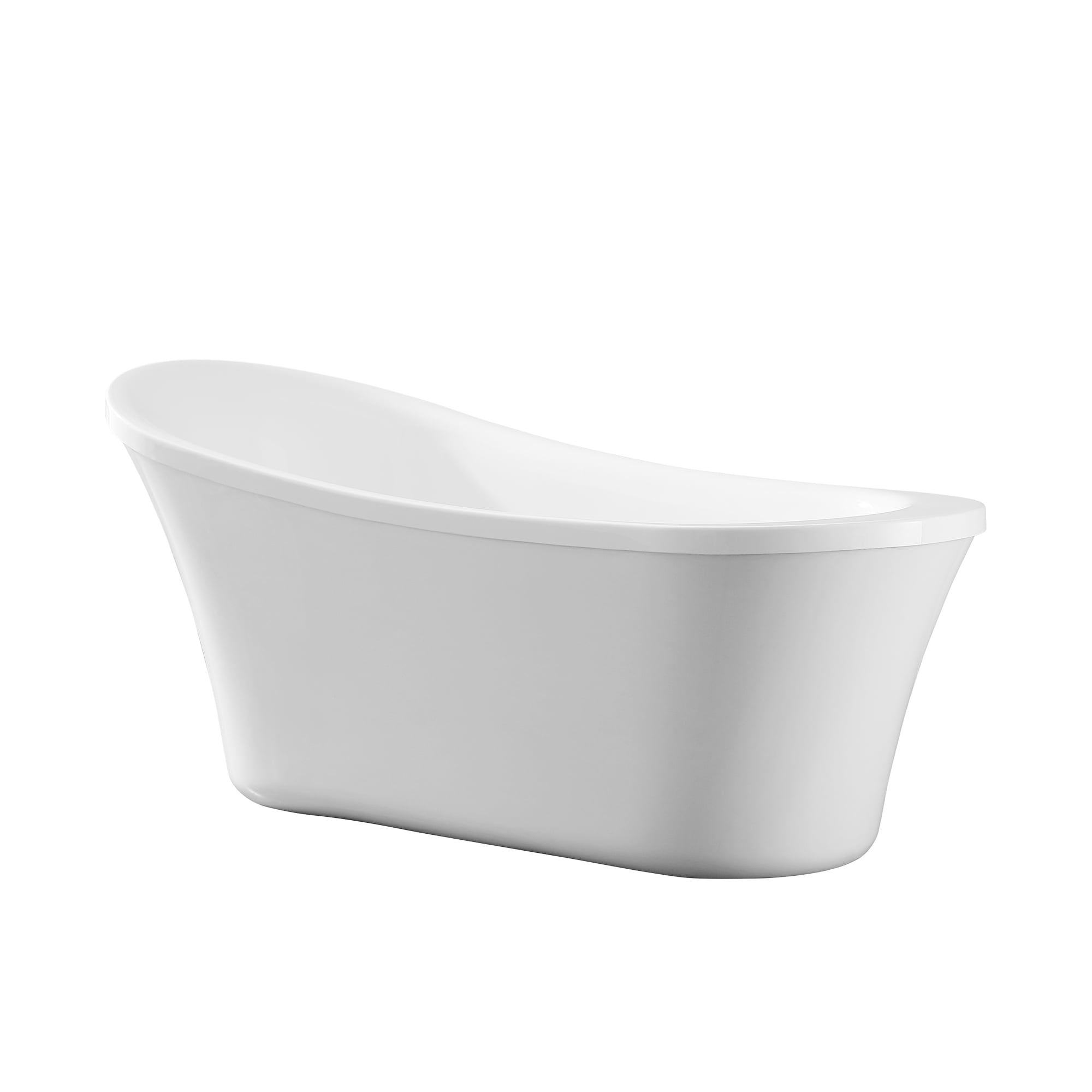 Ruby 65'' White Acrylic Freestanding Slipper Bathtub